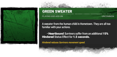 green sweater