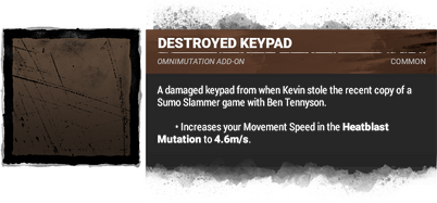 destroyed keypad